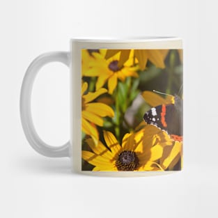 Red Admiral; Yellow Flower Mug